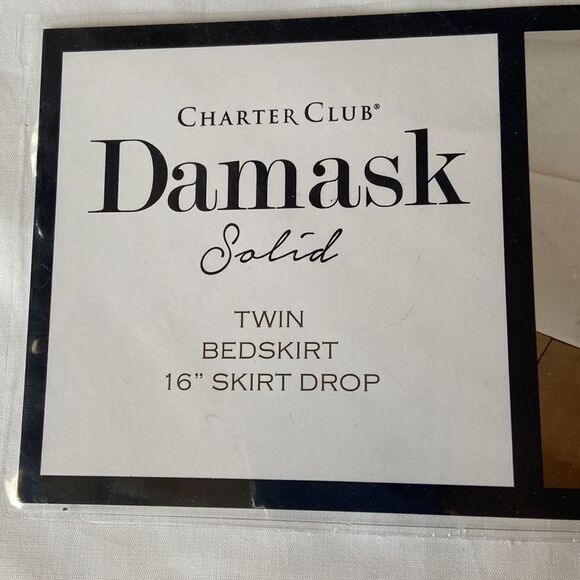 Charter Club Damask 100% Supima
Cotton 550 Thread Count Bedskirt, Twin, - Picture 6 of 7